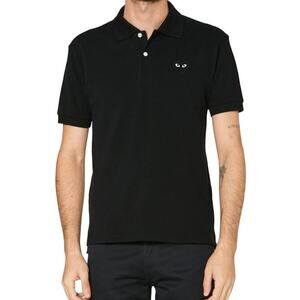 COMME DES GARCONS PLAY Men’s Polo Heart Shirt in Deep Navy - Size M